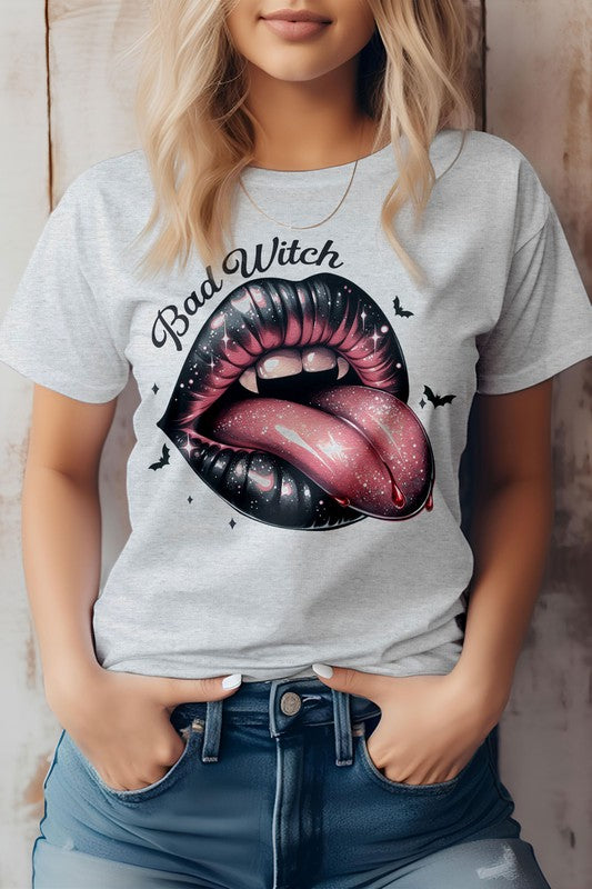 Bad Witch, Halloween Tongue Graphic Tee