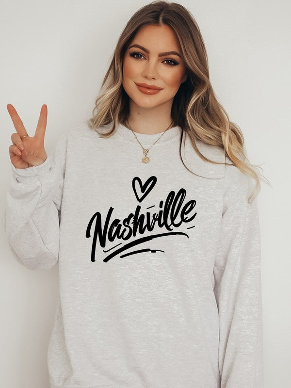 Cursive Nashville Cozy Crewneck Sweatshirt