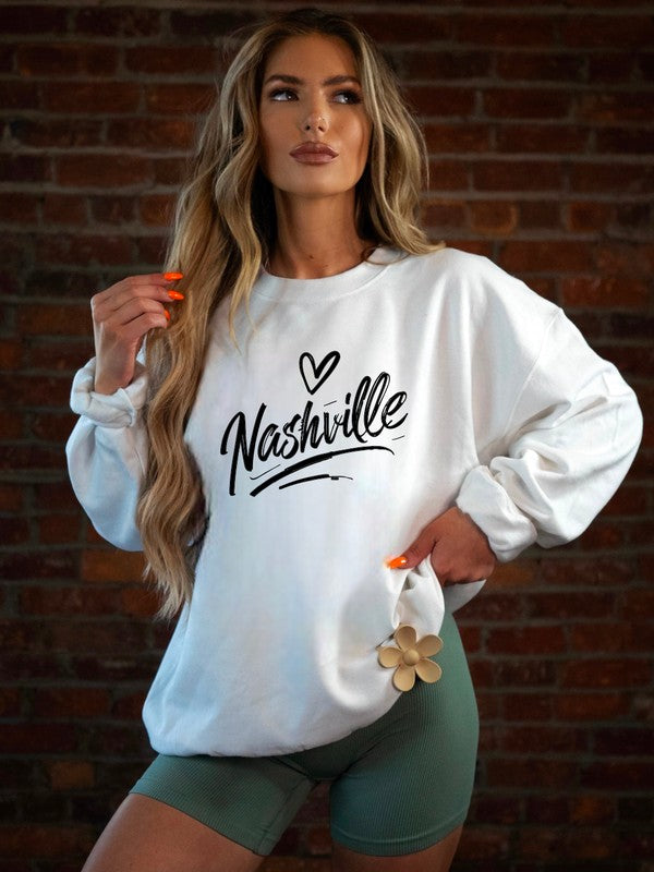 Cursive Nashville Cozy Crewneck Sweatshirt