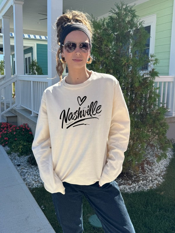 Cursive Nashville Cozy Crewneck Sweatshirt