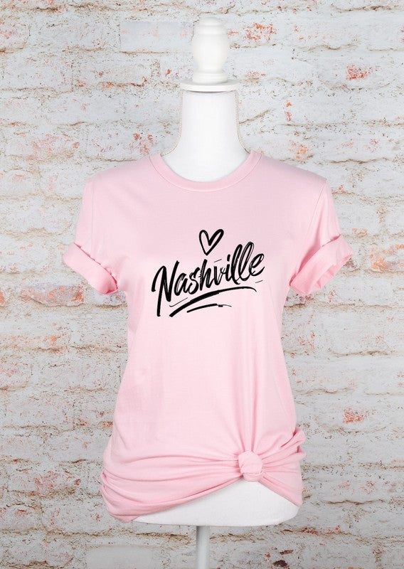 Cursive Nashville Crewneck Graphic Tee