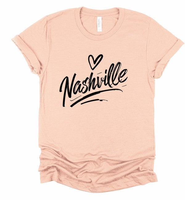 Cursive Nashville Crewneck Graphic Tee