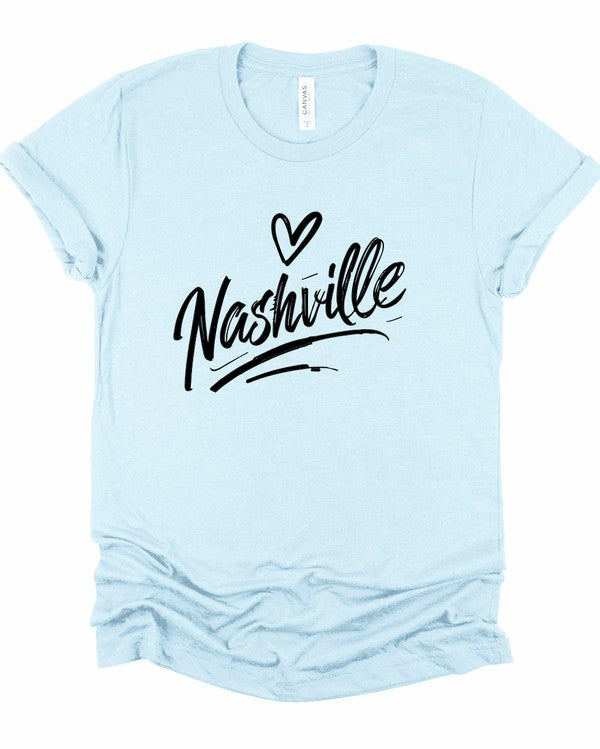 Cursive Nashville Crewneck Graphic Tee