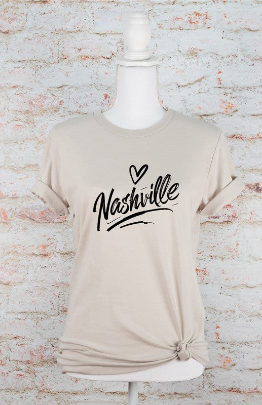 Cursive Nashville Crewneck Graphic Tee