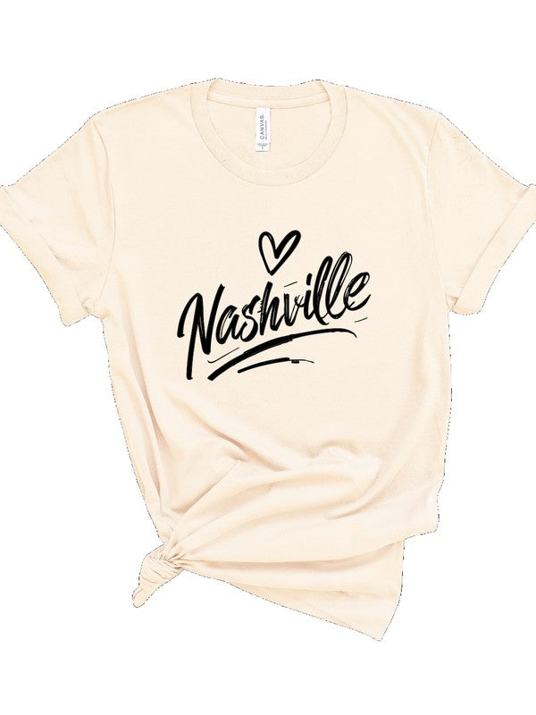 Cursive Nashville Crewneck Graphic Tee