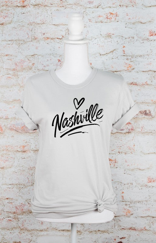 Cursive Nashville Crewneck Graphic Tee