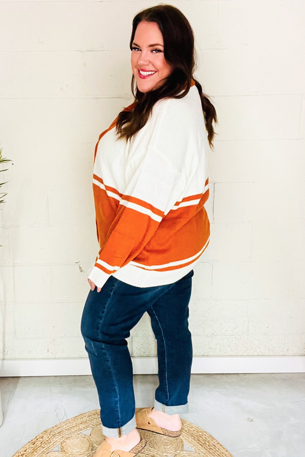 Game Day Burnt Orange "T" Embroidered Cardigan